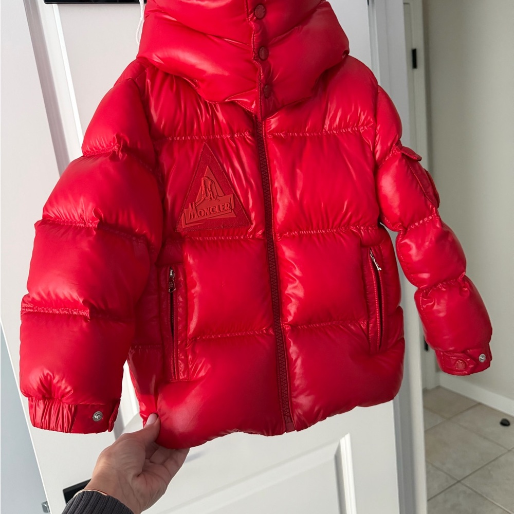 Moncler Kids Vibrant Red Puffer Coat